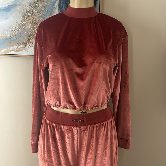 Topshop Velour Track Suit- Top is size 2 Pants are a size 8-10 - Picture 3 of 11